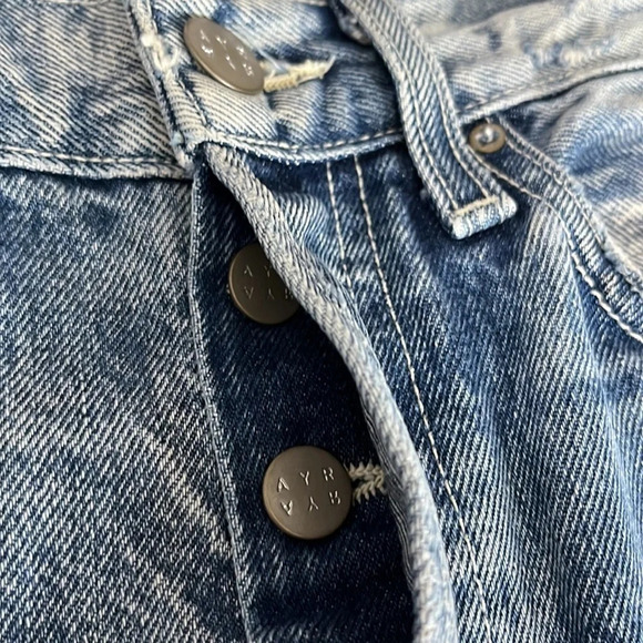 AYR Styx Wolfpack Two Tone Button Fly Cotton High Rise Jeans - Size 25 - Picture 9 of 9